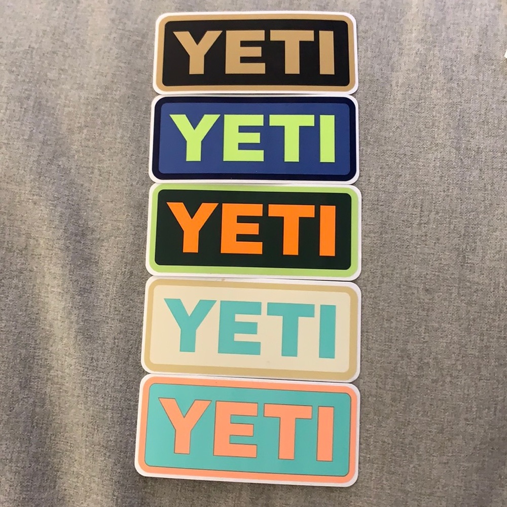 NEW YETI Color Block Stickers